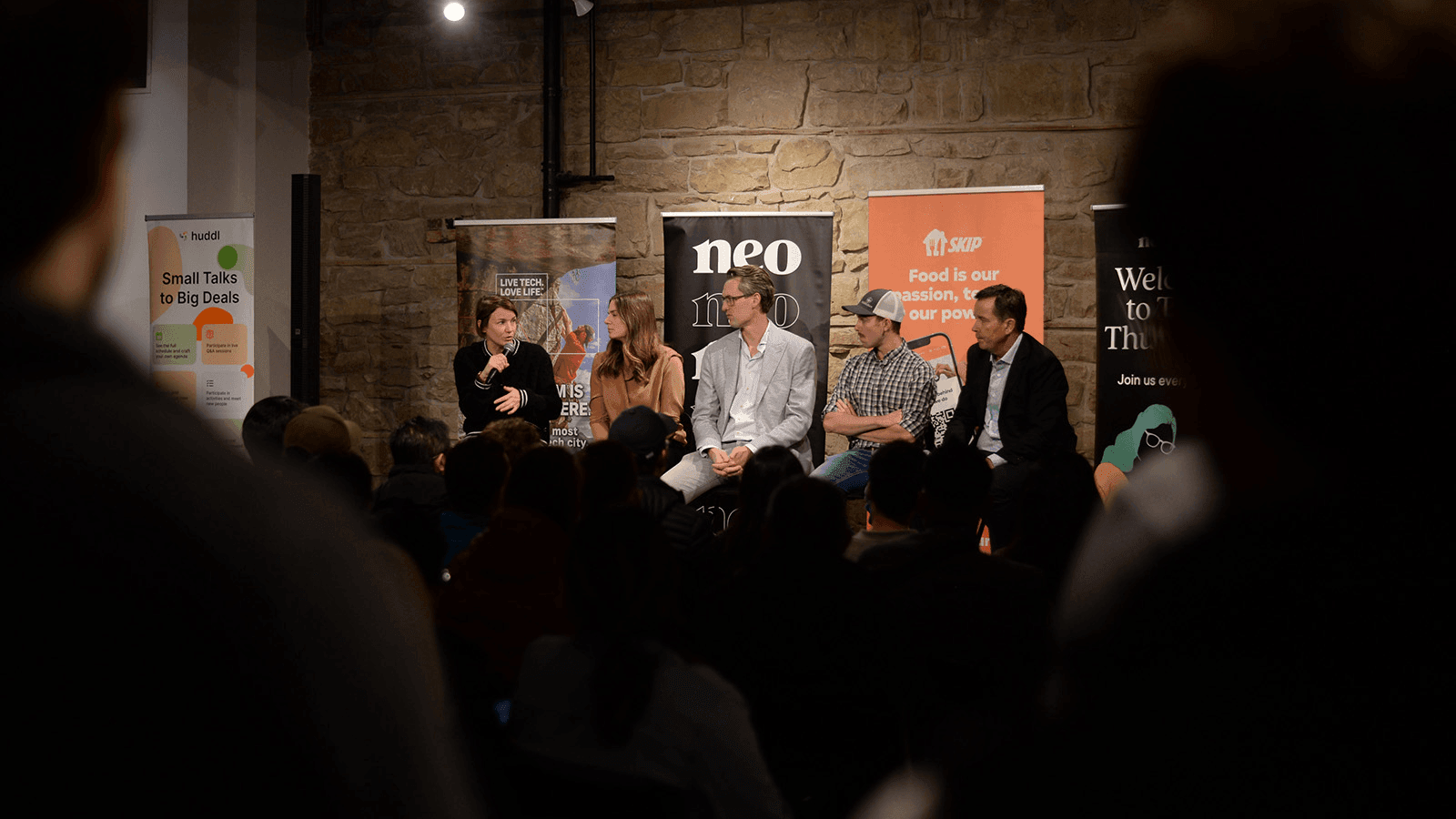 Heather Marshall moderated a Tech Thursday discussion with Marlise Hunter, Erik Westblom, Cole Powers, and Glen Price (left to right) on November 14. Photo by Jennifer Friesen, Digital Journal   Read more: https://www.digitaljournal.com/tech-science/from-donuts-to-data-heres-how-to-build-a-successful-agtech-business/article#ixzz8ry4iQjyG